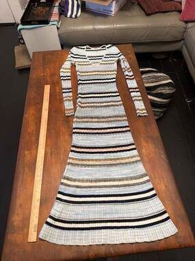 Free People Fall For You Striped Rib Knit Maxi Dress